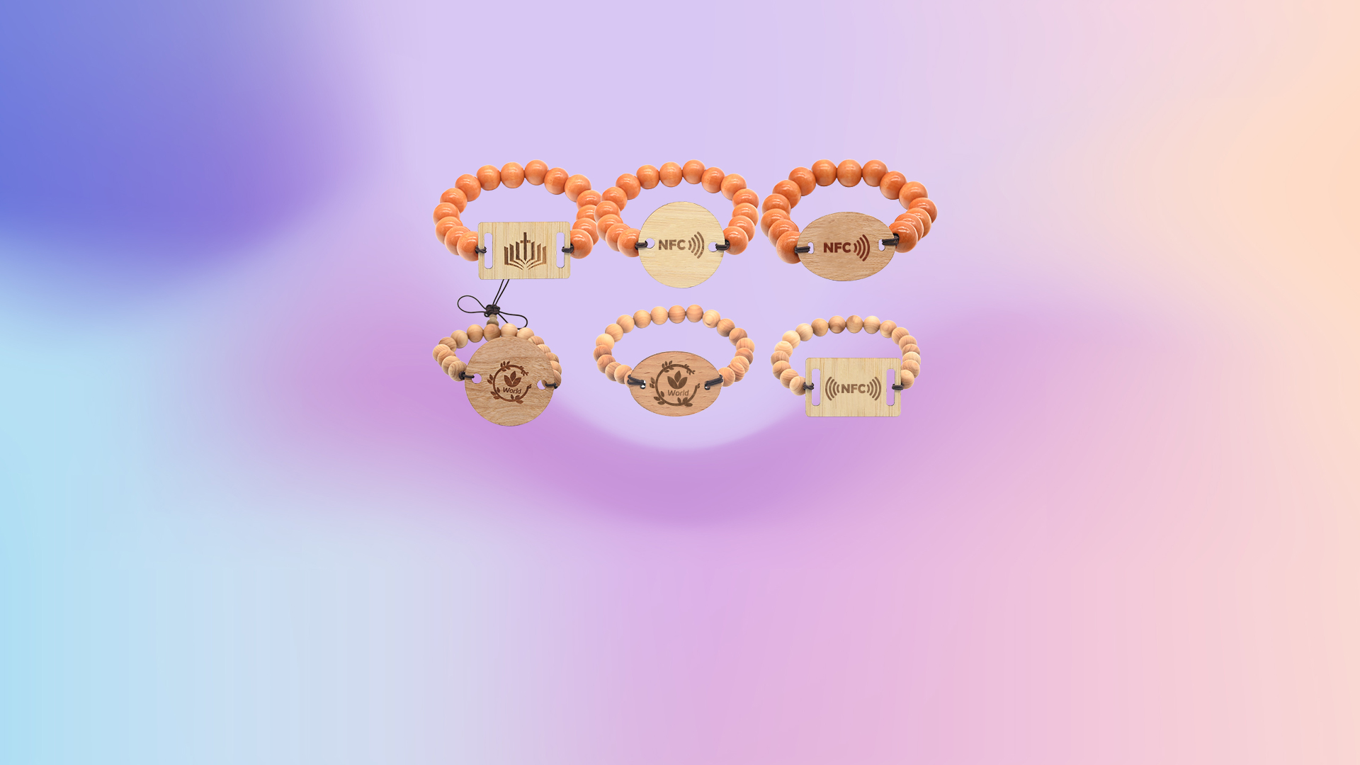 凯时集团RFID智能木卡工厂专业定制NFC木珠手环珠子木卡RFID非标织唛木卡源头厂家